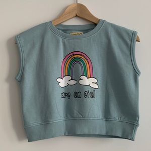 Hugo Loves Tiki Short Sleeve Sweater - Blue Rainbow
